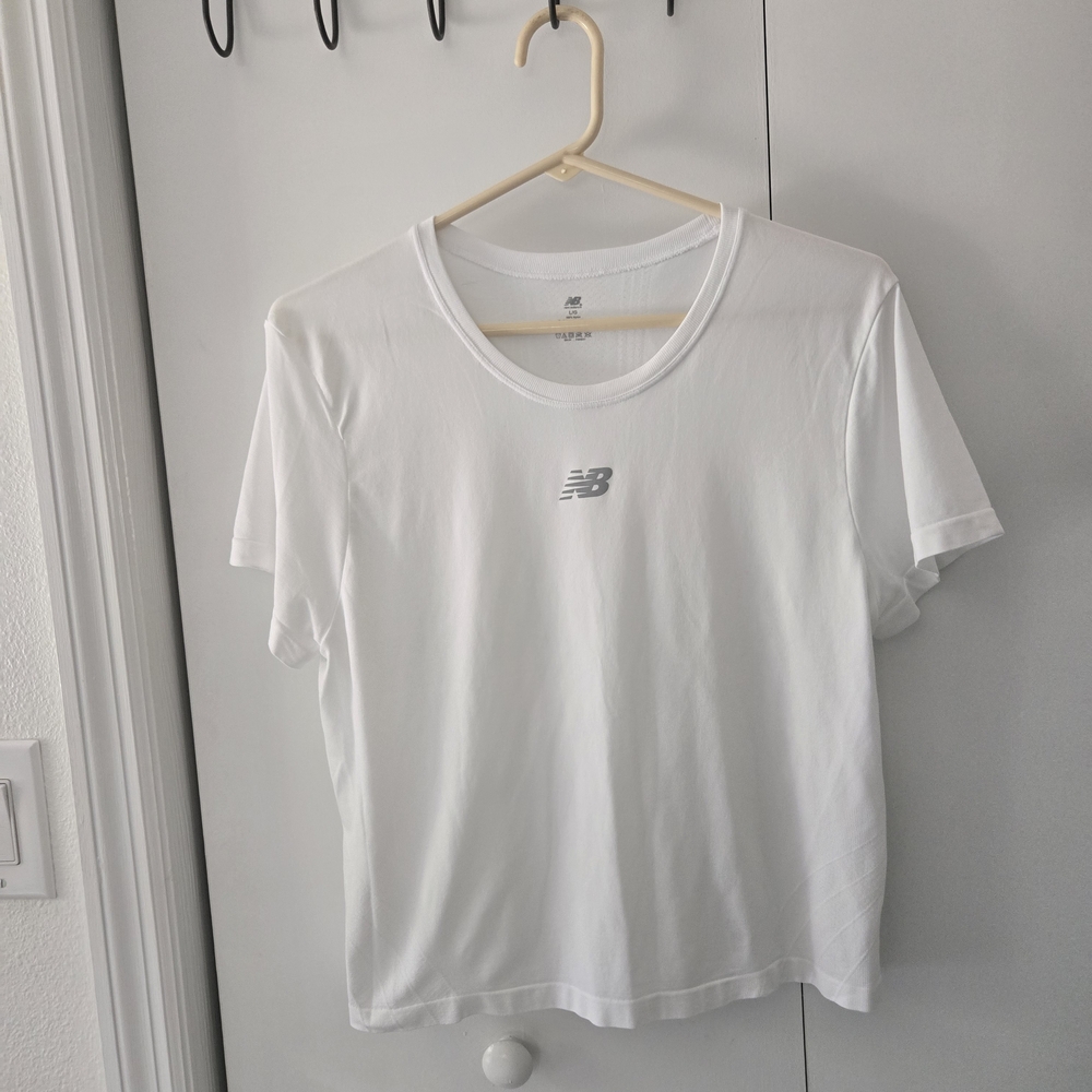 New Balance Women's White Performance Tee